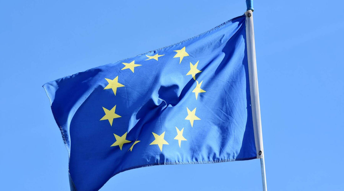 Photo du drapeau européen qui flotte