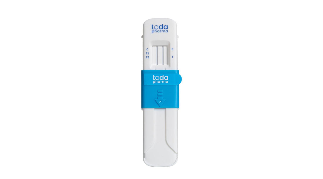 Kit de dépistage de drogues professionnel : test salivaire Toda Drugdiag Saliva Innovation 5+ et guide d'utilisation.
